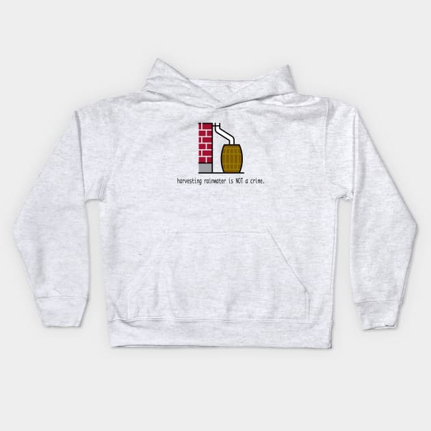 Harvesting Rainwater Is NOT a Crime Kids Hoodie by Granite State Spice Blends